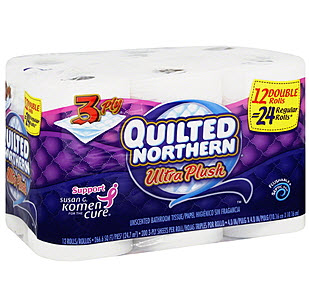 $1.25 off 18 Double Quilted Northern Ultra Plush!